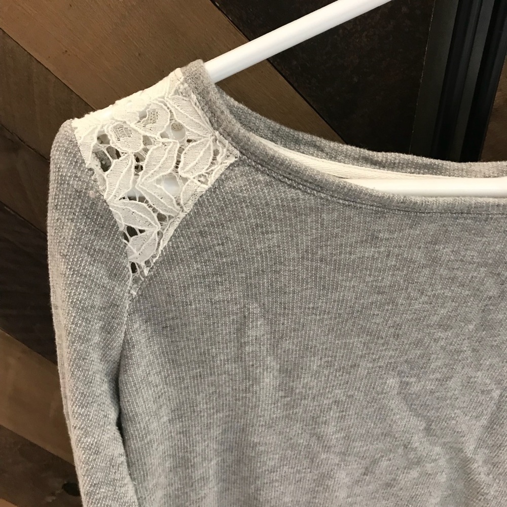 LOFT sweater with lace detail